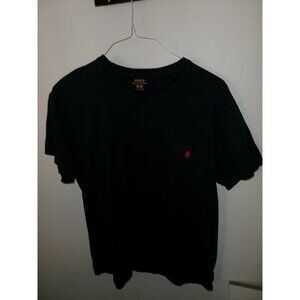 Polo Ralph Lauren Black Crewneck T-Shirt Mens M Red Pony